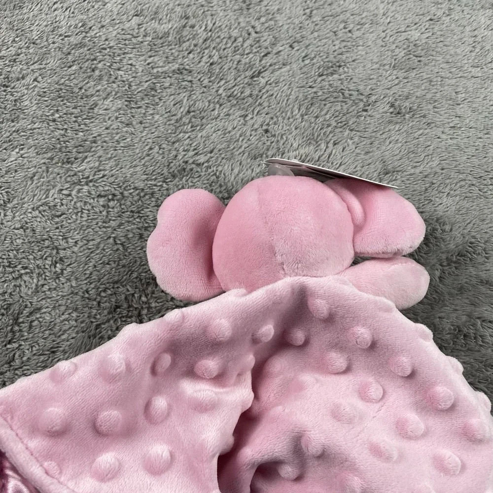 The Children's Place Pink Elephant Security Blanket Baby Lovey Minky Dots NWT